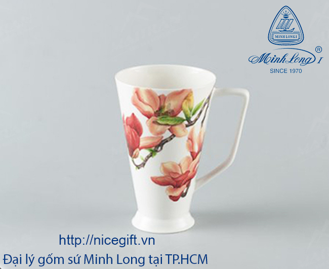 Gốm sứ Minh Long - Ca trà Tulip Hoa Mộc Lan 0.5L